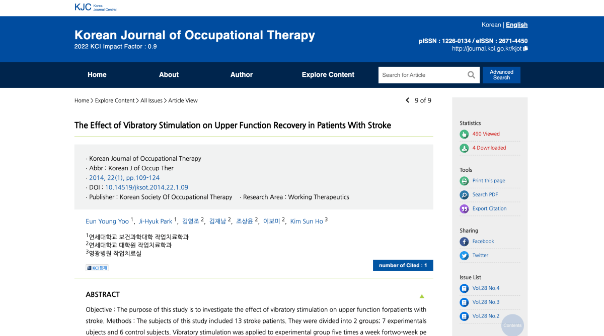 Langfristige Vibrationsstimulation verbessert Oberkörper-Funktion bei Schlaganfallpatienten - Therapiegold