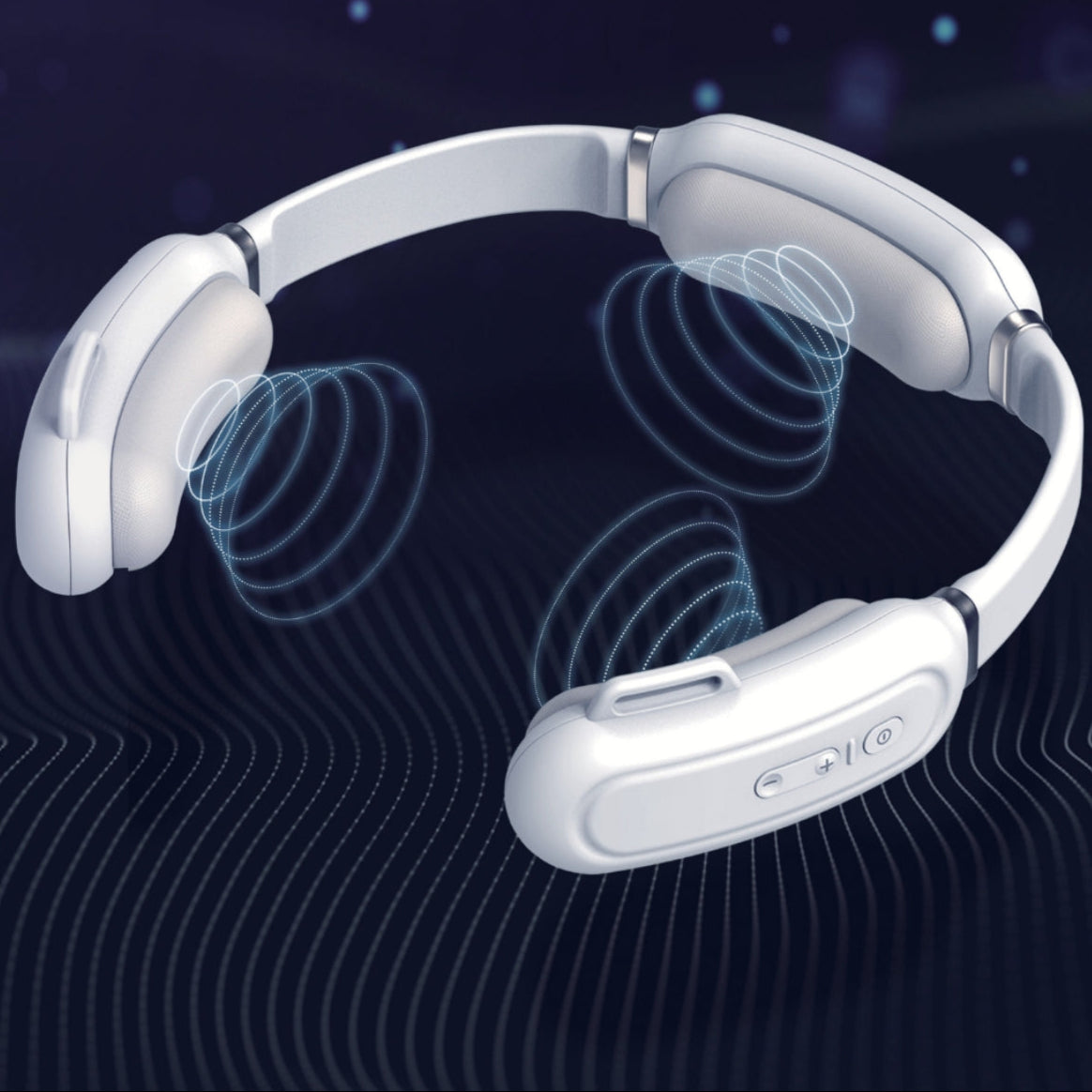 Herzion Visual einzelnd vor blauen Hintergund