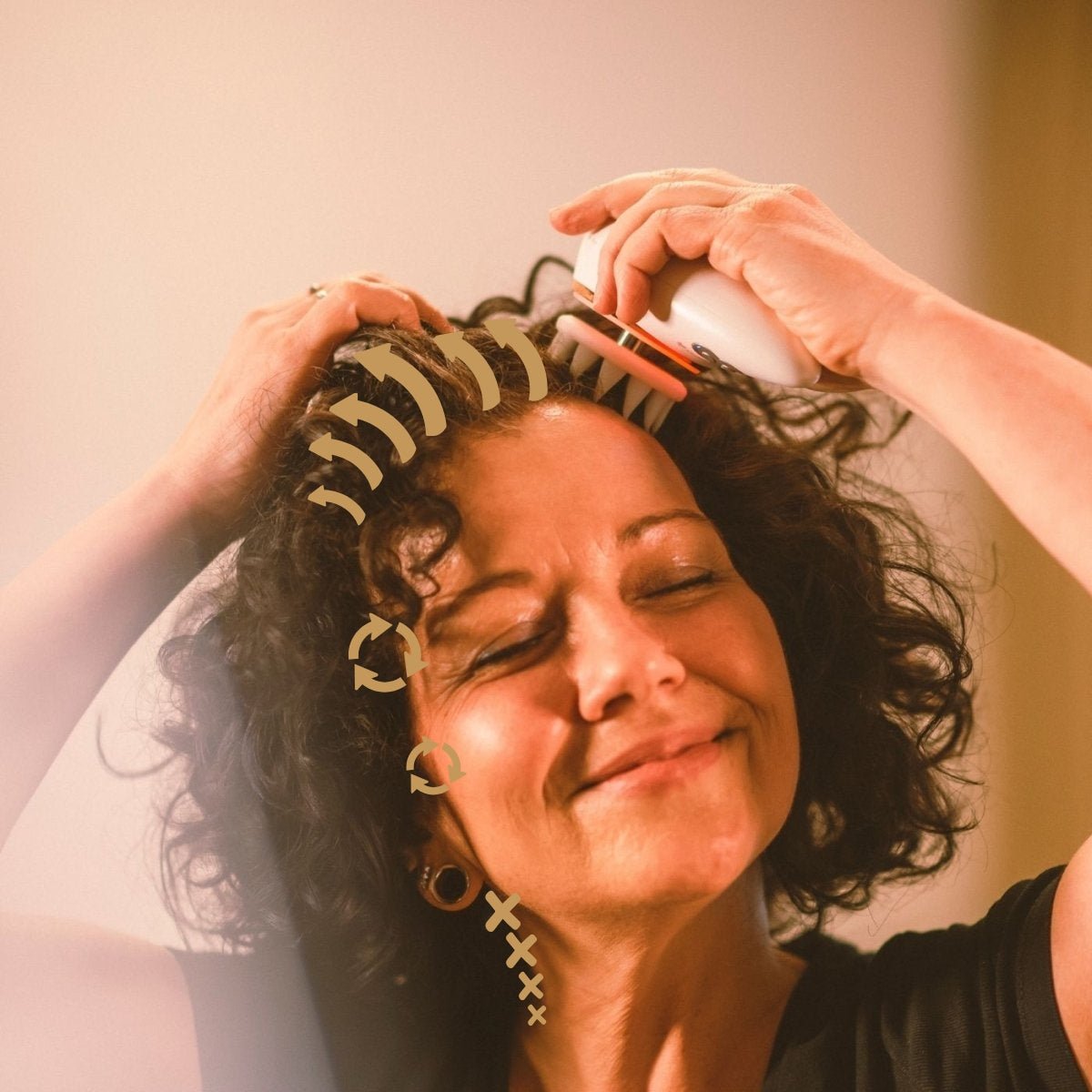 Evosonics SoundWave Personal - mit der Shampoobürste den Haaransatz behandeln