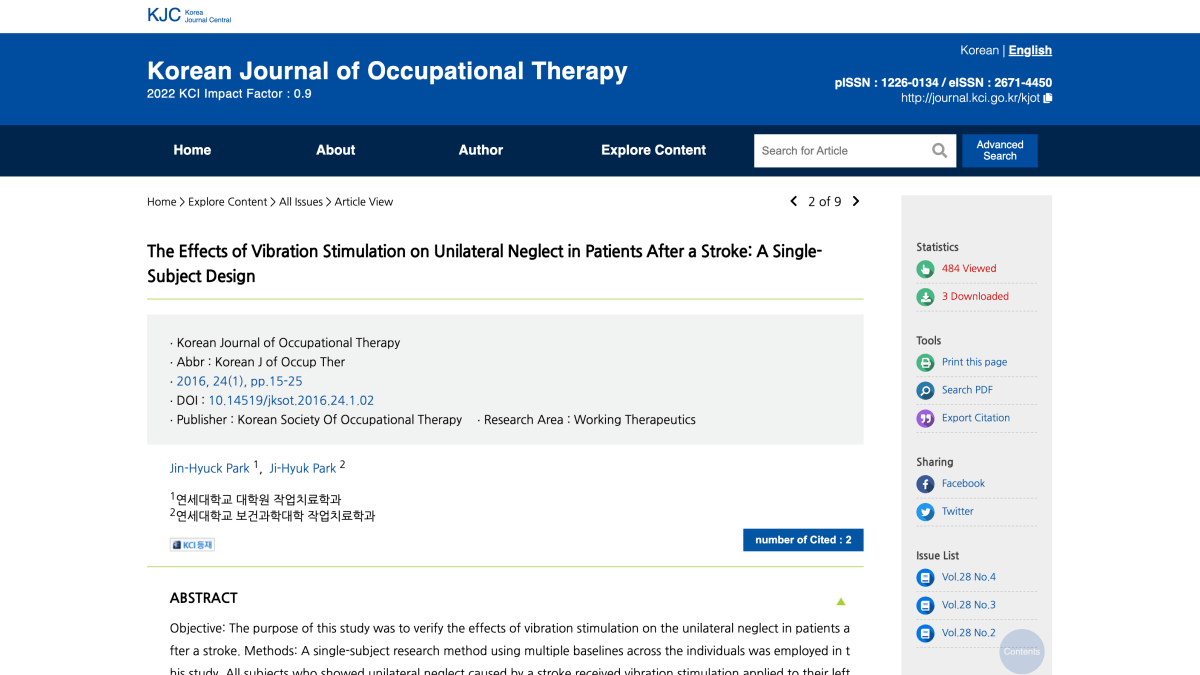 Die Auswirkungen der Vibrationsstimulation auf einseitigen Neglect bei Schlaganfall-Patienten - Therapiegold