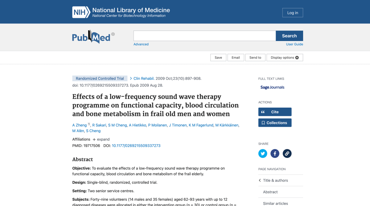 Schallwellentherapie bei Senioren: Langzeit-Evidenz für Mobilität & Cholesterinsenkung